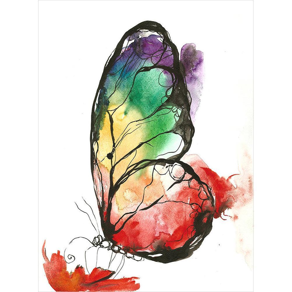 Papillon - diamant rond complet - 30x40cm