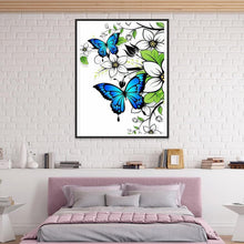 Charger l&#39;image dans la galerie, Papillon - diamant rond complet - 30x40cm
