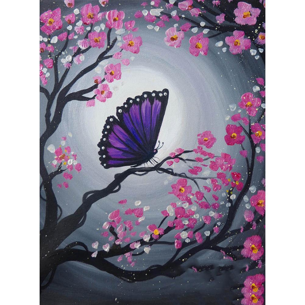 Papillon - diamant rond complet - 30x40cm