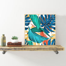 Charger l&#39;image dans la galerie, Feuilles - diamant rond complet - 30x30cm
