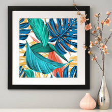 Charger l&#39;image dans la galerie, Feuilles - diamant rond complet - 30x30cm
