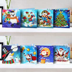 8pcs/Set-Christmas-Diamond Cartes de voeux