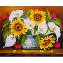 Charger l&#39;image dans la galerie, Tournesol - diamant rond complet - 40x30cm
