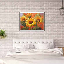 Charger l&#39;image dans la galerie, Tournesol - diamant rond complet - 40x30cm
