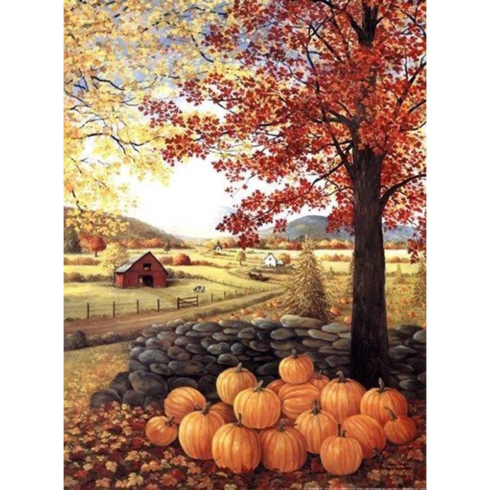 Paysage - diamant rond complet - 30x40cm