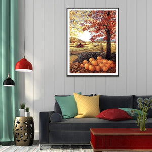Paysage - diamant rond complet - 30x40cm