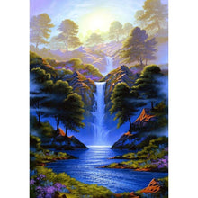 Charger l&#39;image dans la galerie, Paysage - diamant rond complet - 30x40cm
