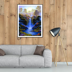 Paysage - diamant rond complet - 30x40cm