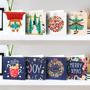 8pcs/Set-Christmas-Diamond Cartes de voeux