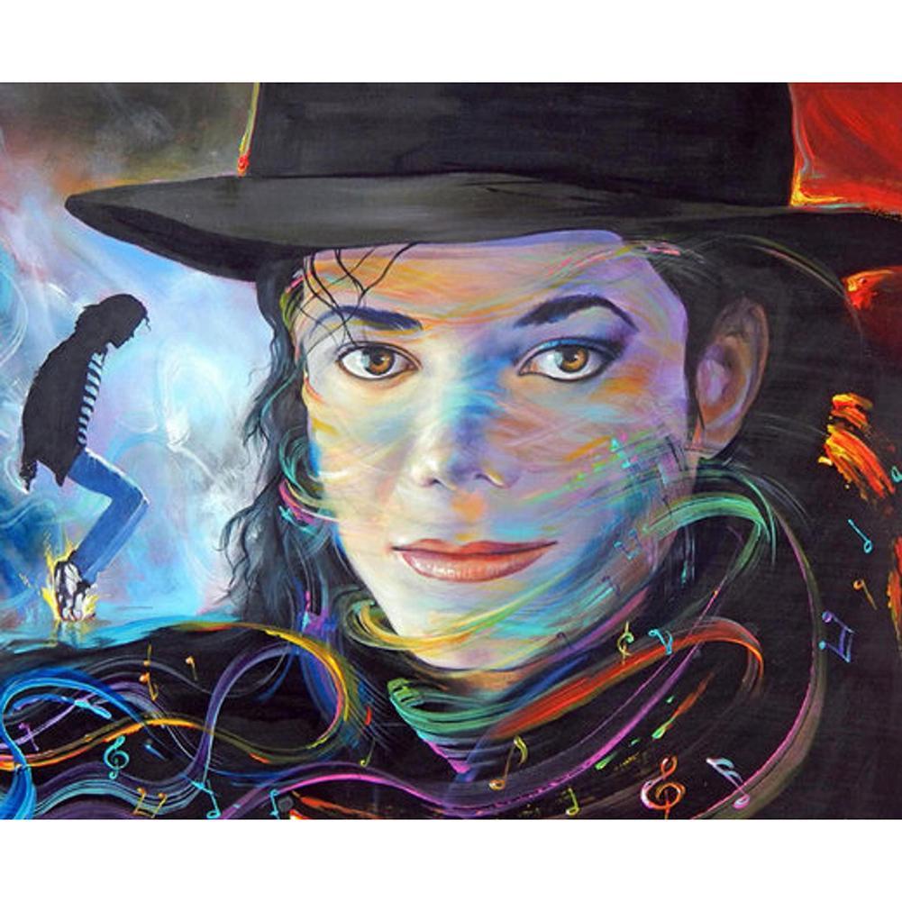 Michael jackson - diamant rond complet - 30x40cm