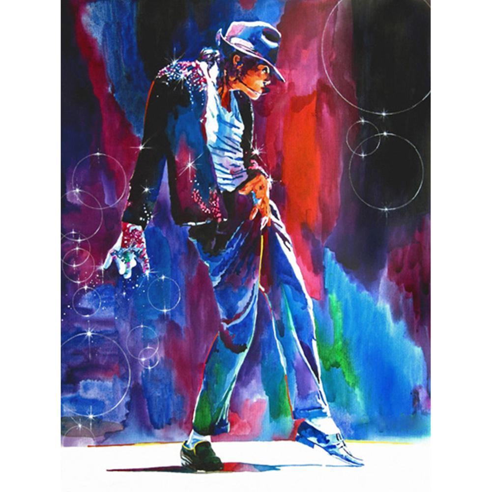 Michael jackson - diamant rond complet - 30x40cm
