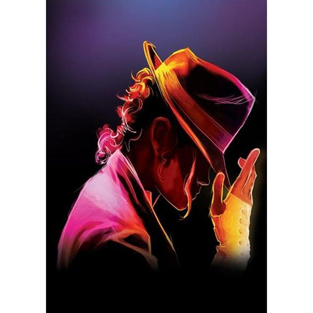Michael jackson - diamant rond complet - 30x40cm