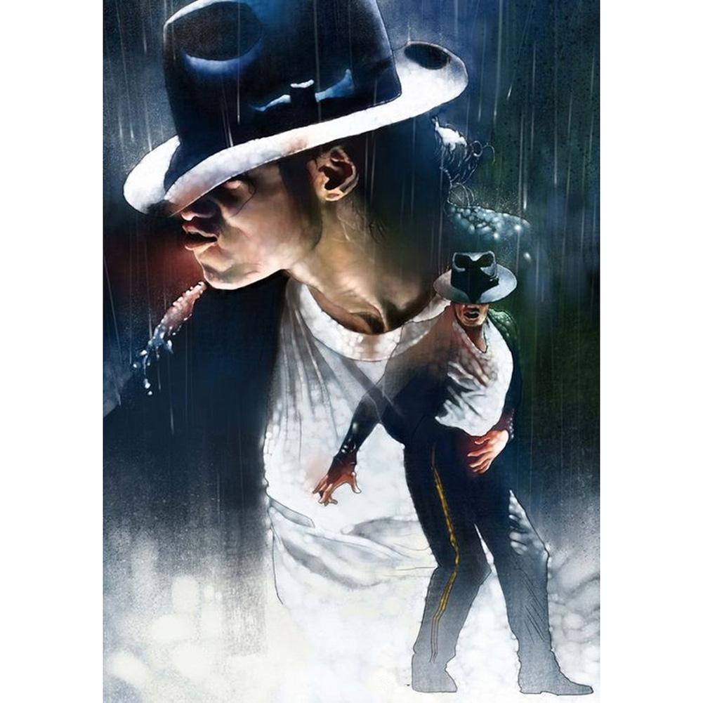 Michael jackson - diamant rond complet - 30x40cm