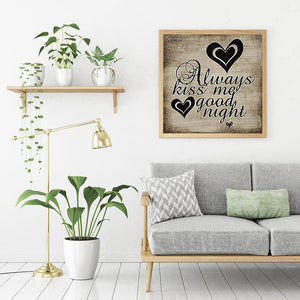 Mots - diamant rond complet - 30x30cm