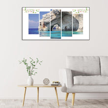 Charger l&#39;image dans la galerie, 5pcs bord de mer - diamant rond complet - 95x45cm
