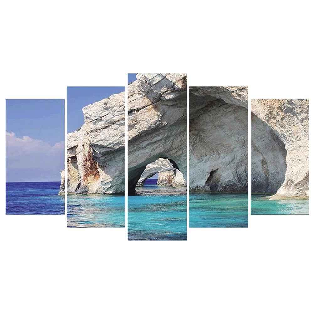 5pcs bord de mer - diamant rond complet - 95x45cm