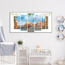 Charger l&#39;image dans la galerie, 5pcs côtière - diamant rond complet - 95x45cm
