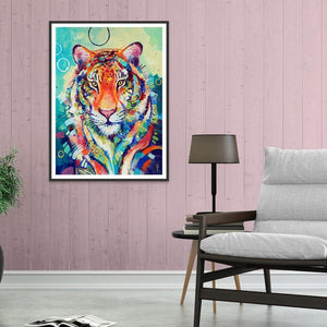 Tigre - diamant rond complet - 30x40cm