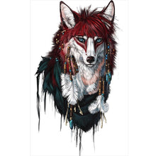 Charger l&#39;image dans la galerie, Loup - diamant rond complet - 30x40cm
