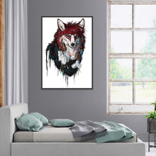 Charger l&#39;image dans la galerie, Loup - diamant rond complet - 30x40cm

