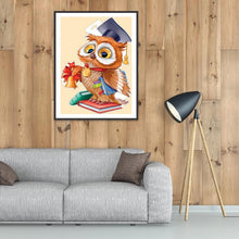 Charger l&#39;image dans la galerie, Hibou - diamant rond complet - 30x40cm
