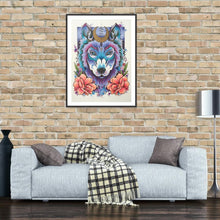 Charger l&#39;image dans la galerie, Loup - diamant rond complet - 30x40cm
