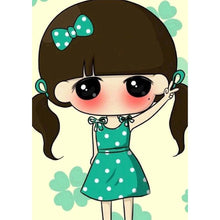 Charger l&#39;image dans la galerie, Fille - diamant rond complet - 30x40cm
