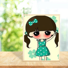 Charger l&#39;image dans la galerie, Fille - diamant rond complet - 30x40cm
