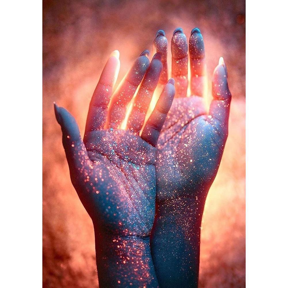 Mains - diamant rond complet - 30x40cm