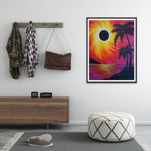 Arbre de plage - peinture complète de diamant - 30x40cm
