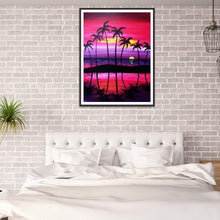 Charger l&#39;image dans la galerie, Arbre de plage - peinture complète de diamant - 30x40cm
