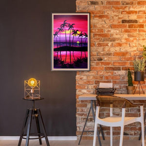 Arbre de plage - peinture complète de diamant - 30x40cm