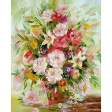 Charger l&#39;image dans la galerie, Fleurs - diamant rond complet - 30x40cm
