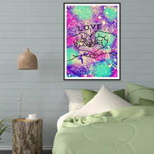 Charger l&#39;image dans la galerie, Mots de ciel étoilé - diamant rond complet - 30x40cm
