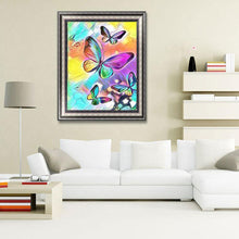 Charger l&#39;image dans la galerie, Papillon - diamant rond complet - 30x40cm
