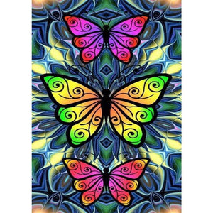 Papillon - diamant rond complet - 30x40cm