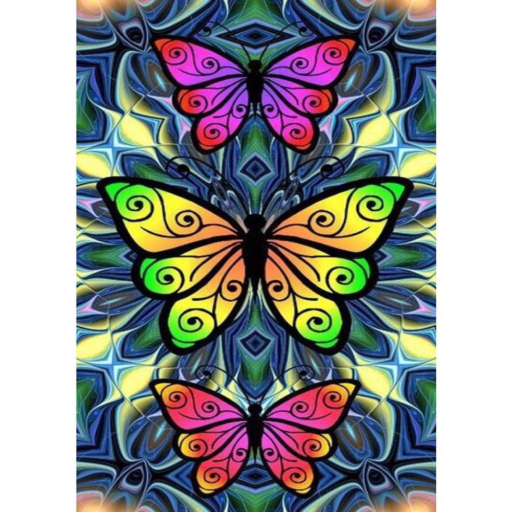 Papillon - diamant rond complet - 30x40cm