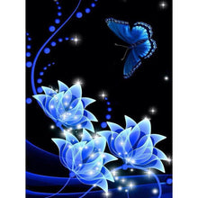 Charger l&#39;image dans la galerie, Papillon - diamant rond complet - 30x40cm
