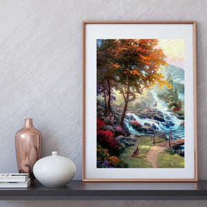 Paysage - diamant rond complet - 30x40cm