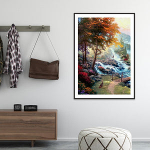 Paysage - diamant rond complet - 30x40cm