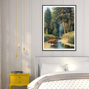 Paysage - diamant rond complet - 30x40cm