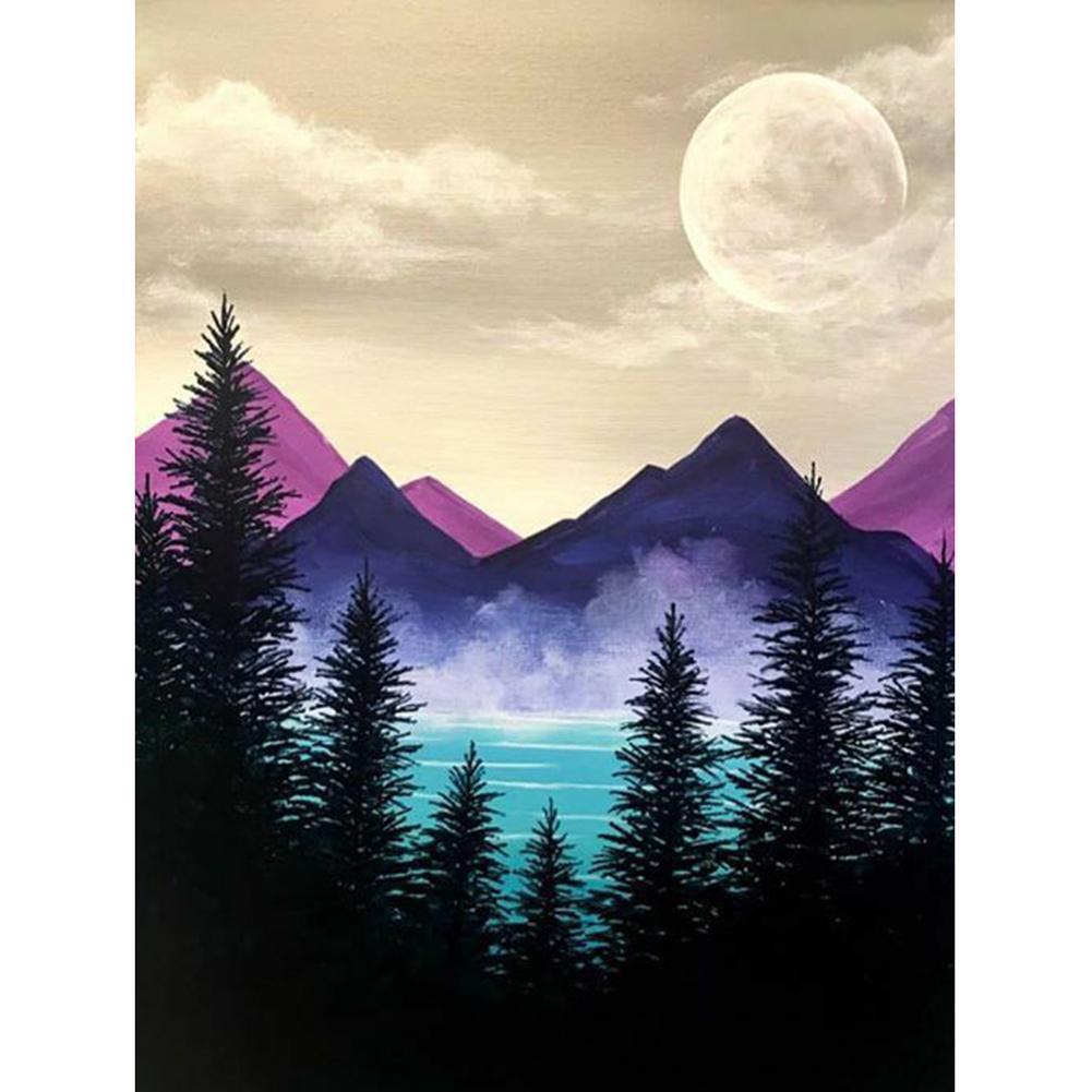 Paysage - diamant rond complet - 30x40cm