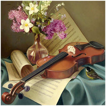 Charger l&#39;image dans la galerie, Violon - diamant rond complet - 30x30cm
