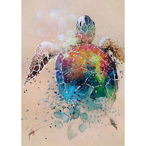 Tortue - diamant rond complet - 30x40cm