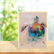 Charger l&#39;image dans la galerie, Tortue - diamant rond complet - 30x40cm
