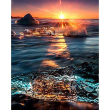 Charger l&#39;image dans la galerie, Lever de soleil - diamant rond complet - 30x40cm
