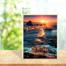 Charger l&#39;image dans la galerie, Lever de soleil - diamant rond complet - 30x40cm

