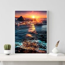 Charger l&#39;image dans la galerie, Lever de soleil - diamant rond complet - 30x40cm
