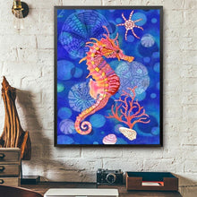 Charger l&#39;image dans la galerie, Hippocampe - diamant rond complet - 30x40cm
