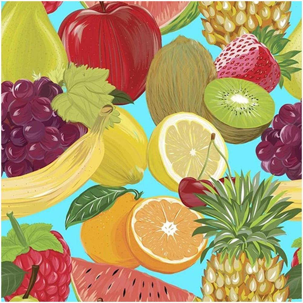 Fruit - diamant rond complet - 30x30cm